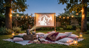 Outdoor theater setup