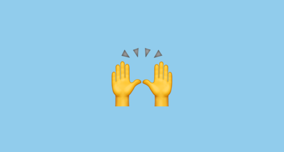 hand raise cat emoji