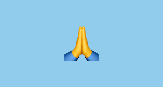 praying emoji on whatsapp