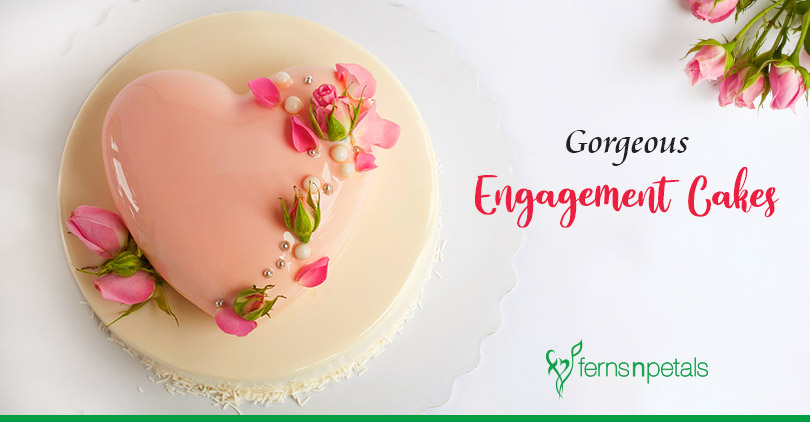 Heart Shape Engagement Ring Cake In ₹2,199.00 And Get Delivery In Delhi NCR  » From Theme Cake Store