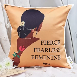 Fierce Fearless Feminine Womens Day Cushion
