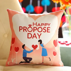Propose Day Wishes Printed Cushion