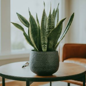 Snake Plant placed on a coffee table