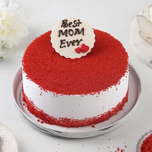 Red valvet cake for Mom's Day