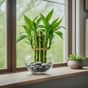 Lucky Bamboo Plant placed in Living Room