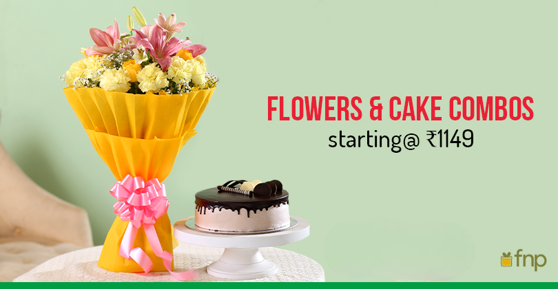 Bouquet and Cake Combo