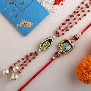 Beaded Rakhi for Bhaiya Bhabhi