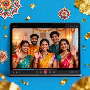Navratri Virtual Party Card