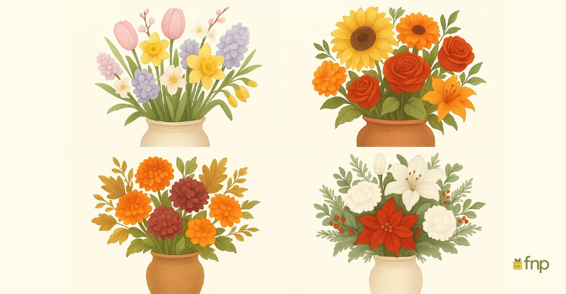 Types of Flowers according to Season
