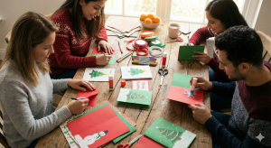 People Making Greeting Card
