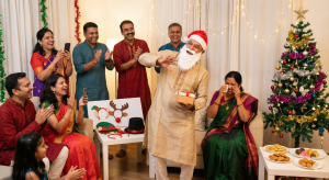 Family Celebrating Christmas