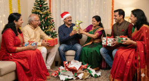 Family Playing white elephant