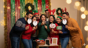 Christmas Party Selfie Place