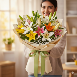 Colourful Lilly Bouquet