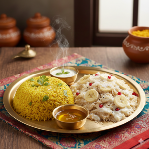 Khichdi and Dahi Chura