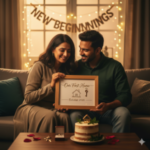 Pair holding a frame