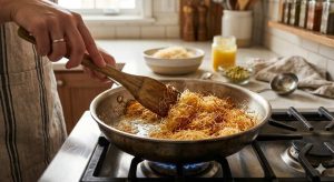 cooking kunafa sticks