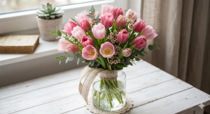 Pink Tulip Arrangement