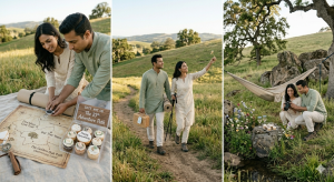 Couple enjoying picnic