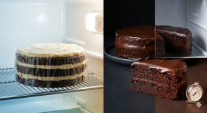 Chocolate cake and truffle cake storage