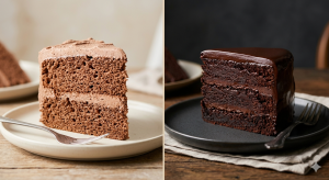 Chocolate and truffle cake base comparison