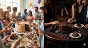 Celebration with cakes