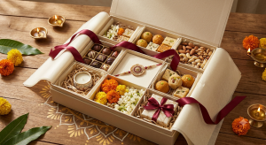 Gifts with sweets and chocolate