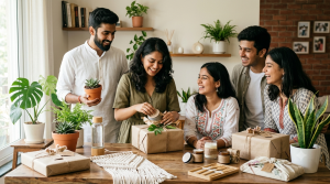 Genz having eco friendly party