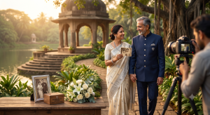 Old Indian Couple Posing