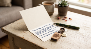 Handwritten letter for Onam