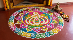 Modak Theme Rangoli