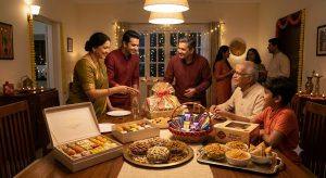 Sharing Feast with family